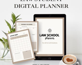 Digitaler Jura-Studenten-Planer: Verlinkt, GoodNotes Kompatibel (PDF Download)