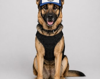 Casquette Trucker en mousse pour chien avec badge Justice Paw | Casquette Badge Justice Canine