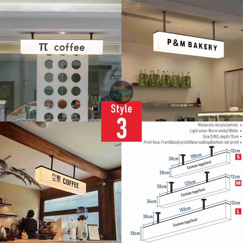 Custom LED Light Box Sign, Personalized 3D Illuminated Business Signage ...