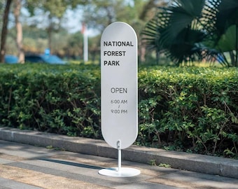 Directional Standing Sign with Arrow | Wayfinding Guide Sign | Outdoor Event Signage | Custom Business Direction | Weatherproof Arrow Sign