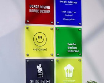 Custom Acrylic Office Sign | Professional Business Plaque | Company Identification Board | Modern Corporate Signage | Wall Mounted Display
