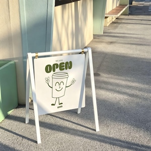 A-Frame Sandwich Board Sign Stand: Weatherproof Outdoor Menu Display (Folding)