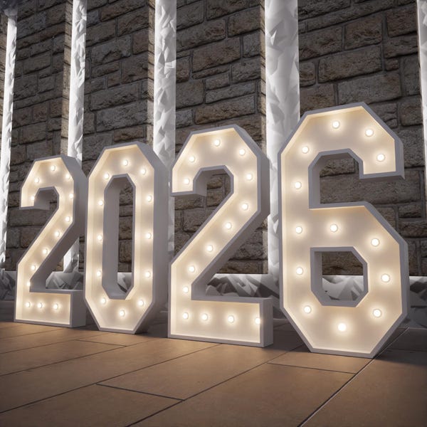 2026 Lighted Numbers - Etsy