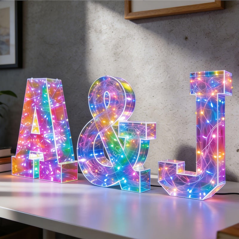 Light Lettering Unique Large Light up Letters - Etsy