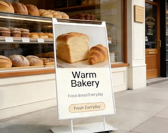 Portable Wheeled A-Frame Display, PVC & Metal Sign with Detachable Panels, Customizable for Retail, Events Cafés