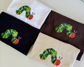 T-shirt brodé Eat the rich, pull brodé Hungry Caterpillar, sweat à capuche brodé Eat the rich