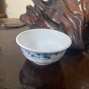 Vintage Blue Flower Ceramic Coffee Mug with Matching Saucer – Handmade Pottery Tea Cup