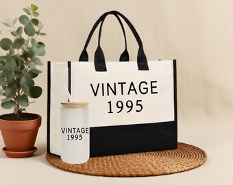 30th birthday gift for women,vintage 1994 beach tote bag,vintage 1995 Tote,personalized gift,gift for women,gift for grandma,1995 Gift