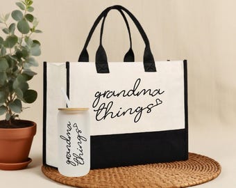grandma things Tote bag -personalized grandma gift- mothers day gift for grandma-new grandma gift-gifts for grandma