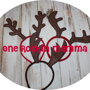 Reindeer Antlers In The Hoop Embroidery Design INSTANT DOWNLOAD