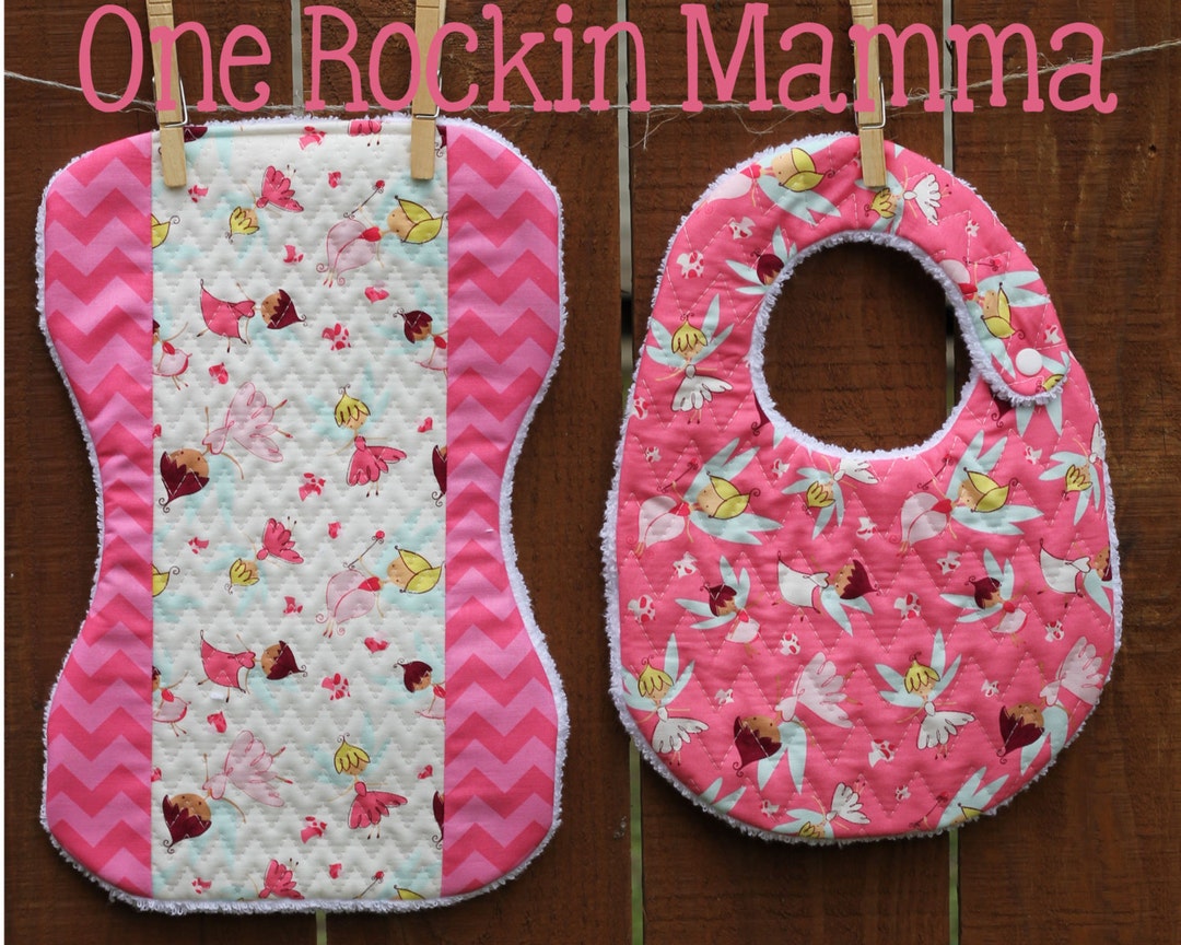9.5 X 14 240mmx360mm Quilted Bib/burp Cloth in the Hoop Embroidery