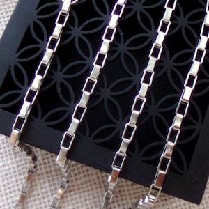 Classic Box Chain Necklace | Stainless Steel Men Women 4mm Choker