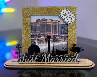 Las Vegas themed Picture Frame and interchangeable Frame Charms