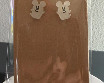 Holiday Halloween Mouse in Ghost Costume Earrings Glows in the Dark!
