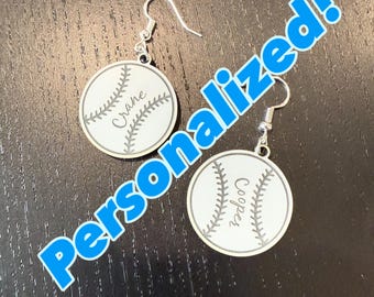 Sports Baseball Earrings (Can be Customized)