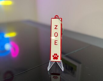 Luggage Tag Charm. Customizable with pets name.