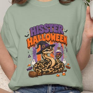 Hisster Halloween Shirt | Snake Witch Shirt | Ball Python Gift | Spooky Snake Sweatshirt | Reptile Lover Hoodie | Funny Snake Tee | CC 1717
