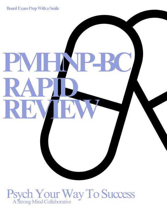 PMHNP-BC Certification Review eBook- Psych Your Way To Success -High Yield Targeted Content-Rapid Review-Visual Aids, Mnemonics, Charts