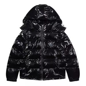 Trapstar Irongate Puffer Jacket: Gloss Black Detachable Hood - Winter Streetwear