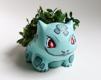 フシギダネの植木鉢 3Dプリント - 手描き