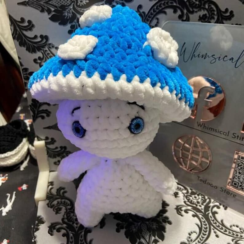 Homem-cogumelo - padrão de crochê com ponto de bichinho / amigurumi imagem 2