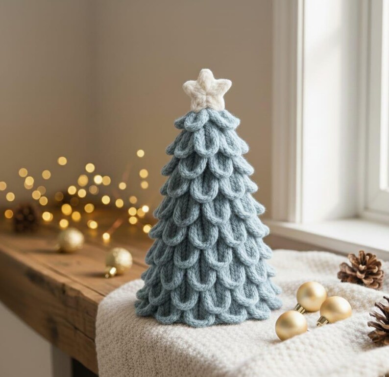 Beginner Crochet Christmas Tree Pattern (PDF) – Layered Leaves Cone ...