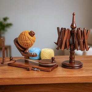 Handcrafted Wooden Yarn Winder: Knitting & Crochet Ball Winder