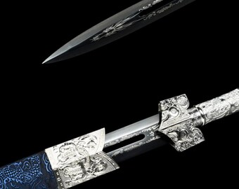 Espada artesanal - Diseño original - Acero al carbono 5160 - Regalo para él - Coleccionable - Espada para juegos de rol