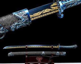 Samurai sword, original design, gift for friends, collectible, role-playing, anime knife, handmade