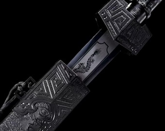 Espada samurái de acero con alto contenido de carbono 5160 hecha a mano, un regalo especial para él, exquisita artesanía oriental.