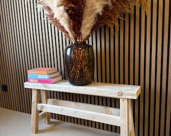 Handmade scaffolding wood bench