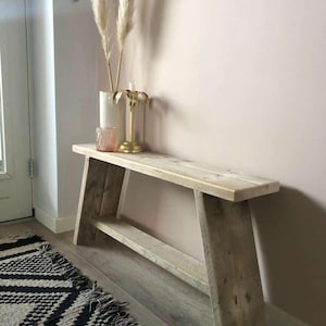 Panca in legno per impalcature fatta a mano