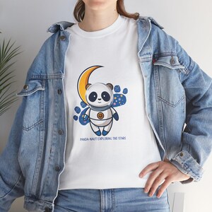 Cute Panda Astronaut T-Shirt-Kawaii Space Explorer Tee for Animal Lovers & Galaxy Dreamers