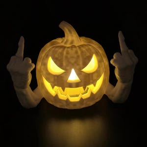 Grappige Halloween-pompoen STL-bestand - Digitaal 3D-printsjabloon met armen (grappige pompoen)