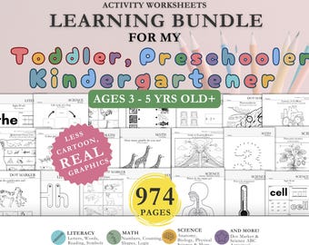 Pre-K + Kindergarten Workbook, Full Year Preschool Curriculum, Montessori Toddler Activities, Early Science, Beginning Math, Do a dot color