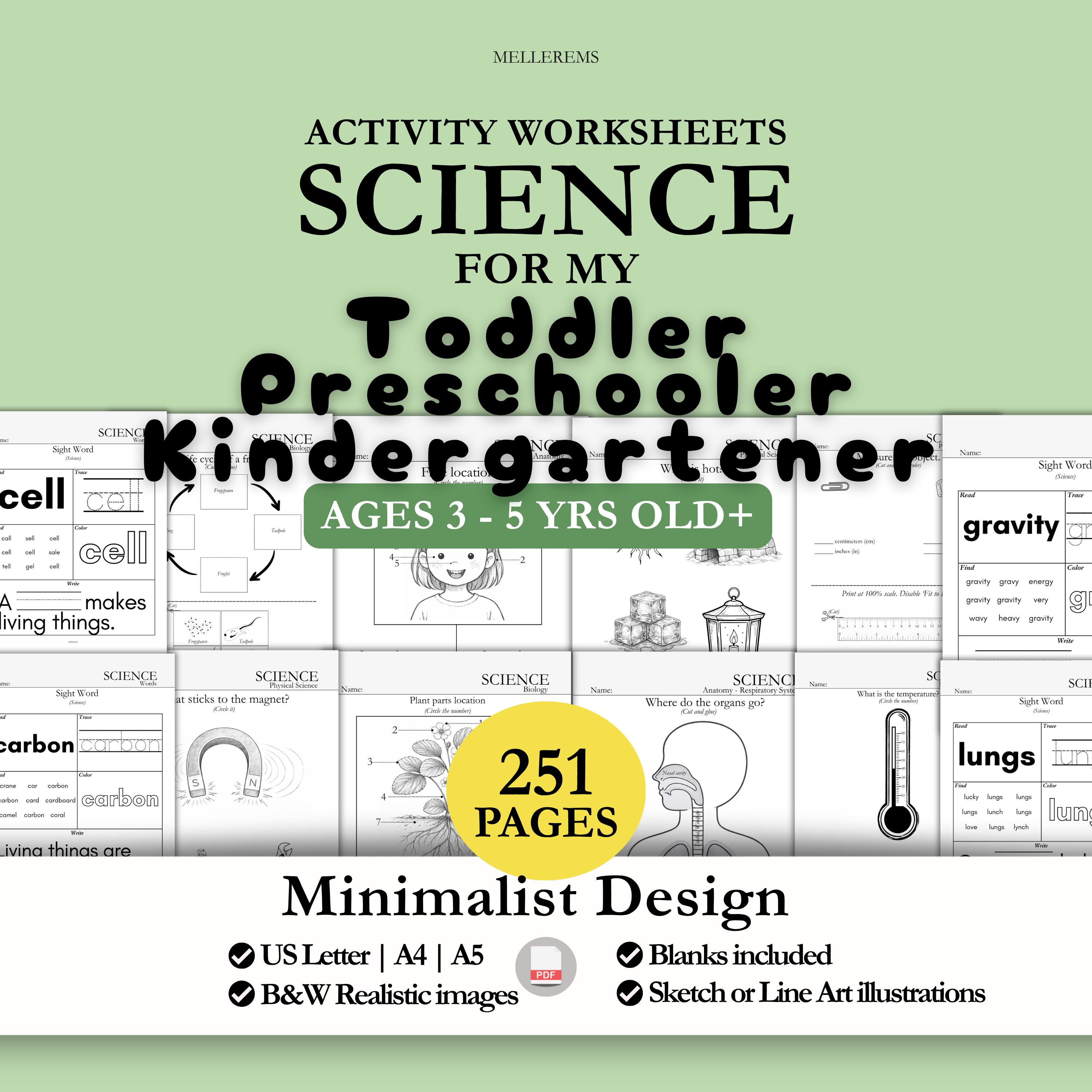 Science Activity Science Worksheet Toddler Science Activity Worksheet | Preschool Dot Marker Biology ...