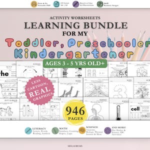 Pre-K + Kindergarten Workbook, Full Year Preschool Curriculum, Learn Numbers, Toddler Activities, Begining Math, Do a dot coloring