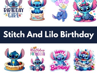 Adorable Fantasy Character Birthday PNG Bundle | Digital Download for Crafts