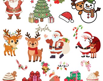 Julrödhake Clipart | Fågel PNG | Juldjursillustration | Vinterkonst | Digital nedladdning