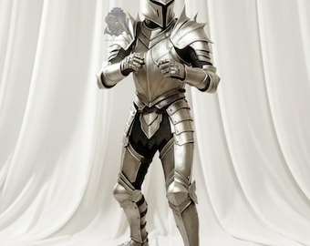 Medieval Knight Full Armor Suit – Handmade 18-Gauge Steel Wearable Battle Armor for LARP, Cosplay & Renaissance Reenactment