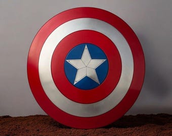 Metal Steel Captain America Shield Replica, Cosplay Accessory, Comic Book Prop