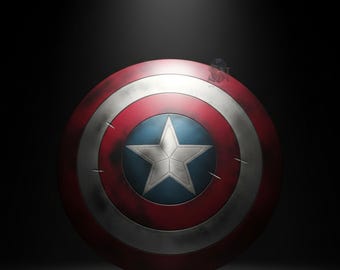 Battle-Damaged Captain Shield, Full Metal Cosplay, LARP Display