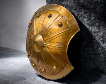 Viking Round Shield, Medieval Wooden Shield, Norse Warrior Shield, LARP Shield, Viking Decor, Cosplay Shield, Handmade Battle Shield