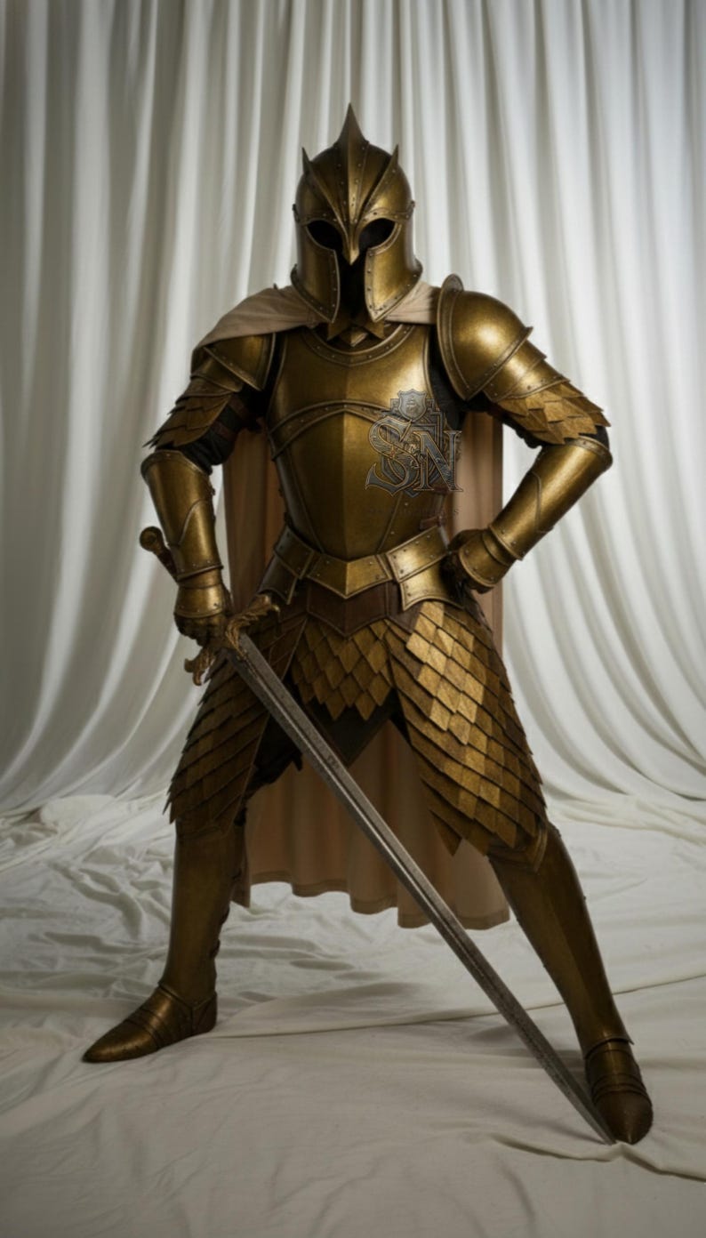 Medieval 18-gauge Steel Full Armor Suit – Wearable Knight Battle Armor ...
