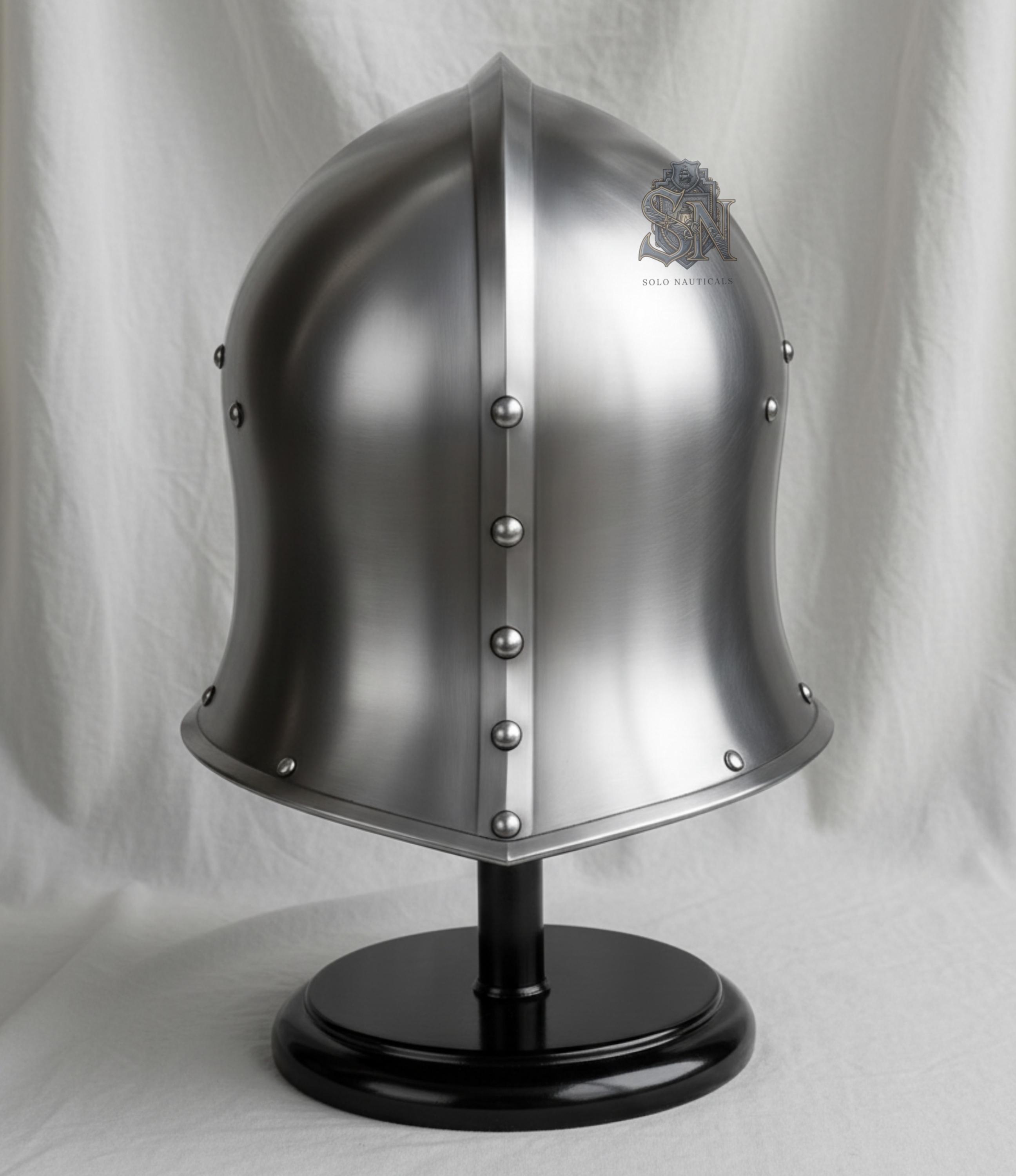 Italian Medieval Barbuta Helmet 18-gauge Steel Knight Armor, Wearable ...