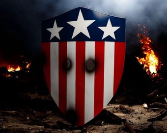 Captain America Metal Shield – Beschädigte Heizung Cosplay Prop (70cm Aluminium)