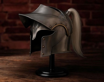 Casque barbuta italien fait main - Acier de calibre 18, armure de chevalier médiéval