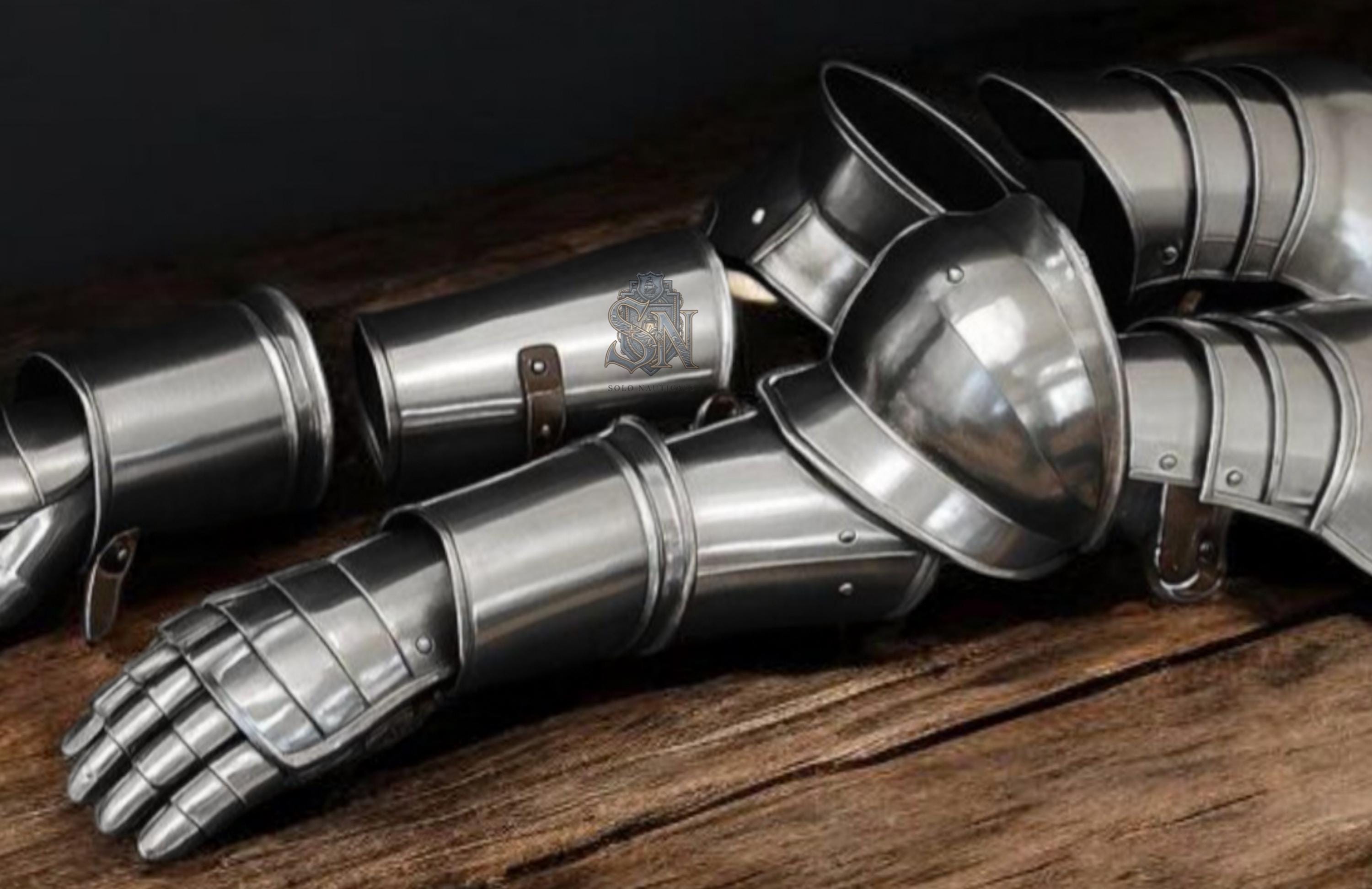 Handmade Medieval Steel Arm Armor – Knight Gauntlets, LARP Cosplay - Etsy