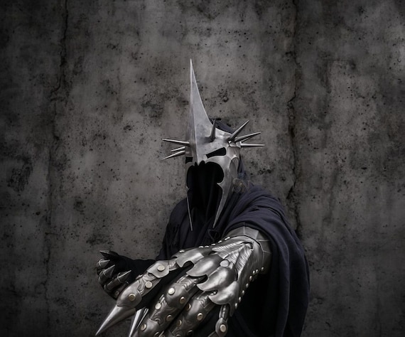 Hand-Forged Witch King Armor Set – 18 Gauge Steel Nazgul Full Body Cosplay & LARP Replica
