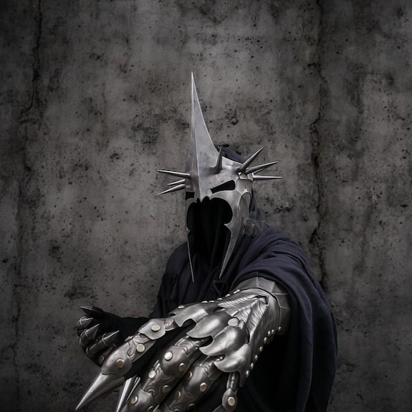Hand-Forged Witch King Armor Set – 18 Gauge Steel Nazgul Full Body Cosplay & LARP Replica